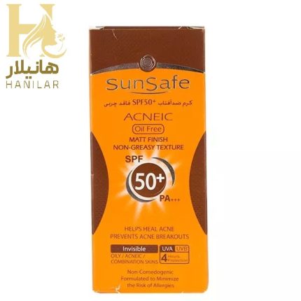کرم ضد آفتاب فاقد چربی بدون رنگ سان سیف