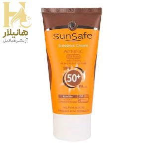 کرم ضد آفتاب فاقد چربی بدون رنگ سان سیف 1 کرم ضد آفتاب فاقد چربی بدون رنگ سان سیف